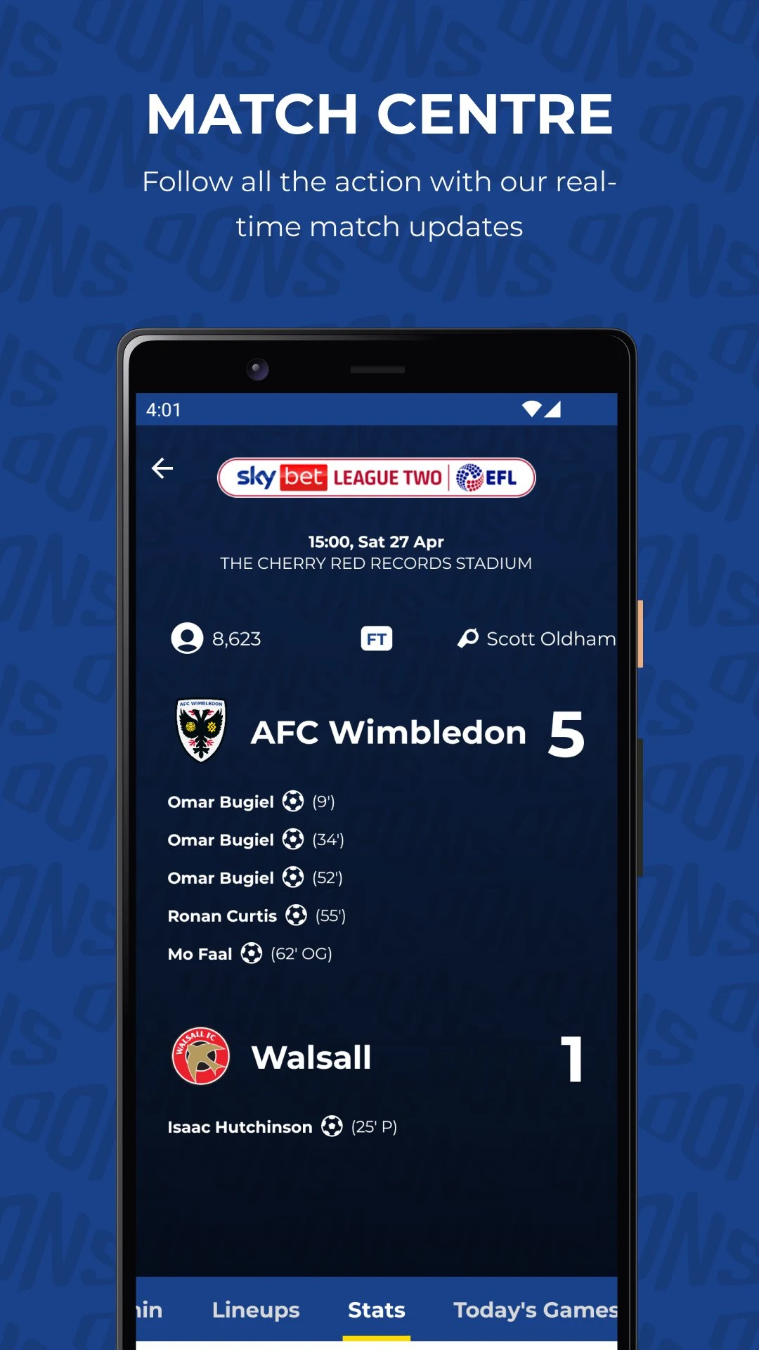 AFC Wimbledon screenshot